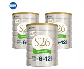 【澳洲直邮包邮】Alula 爱羽乐 S-26金装奶粉2段 3罐/箱（6-12个月婴儿适用）